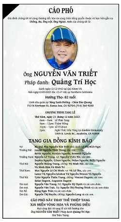 Mẫu cáo phó trang trọng