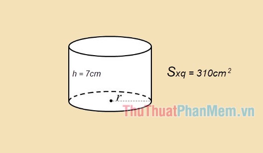 Cách tính diện tích toàn phần của hình trụ