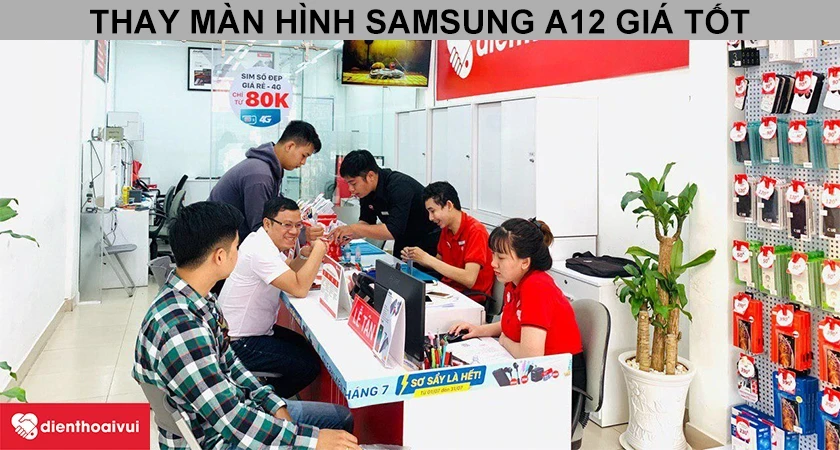 Thay màn hình Samsung Galaxy A12 chính hãng GENA loại Pro