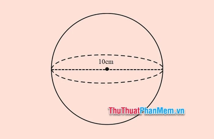 Công thức tính diện tích bề mặt của hình cầu và ví dụ