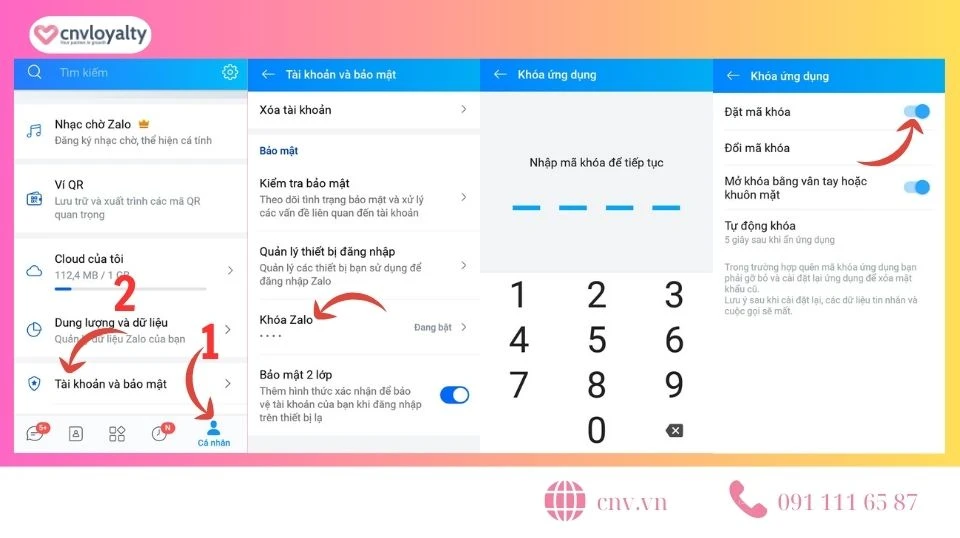 Cách cài mật khẩu Zalo trên điện thoại và máy tính an toàn