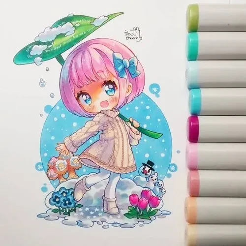 Vẽ Tranh Chibi siêu dễ thương