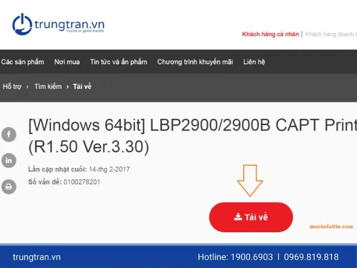 Tải driver Canon 2900 Win 10 64bit