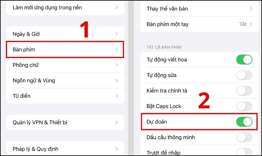 Cài đặt bàn phím iPhone tiếng Việt có số nhanh, đơn giản