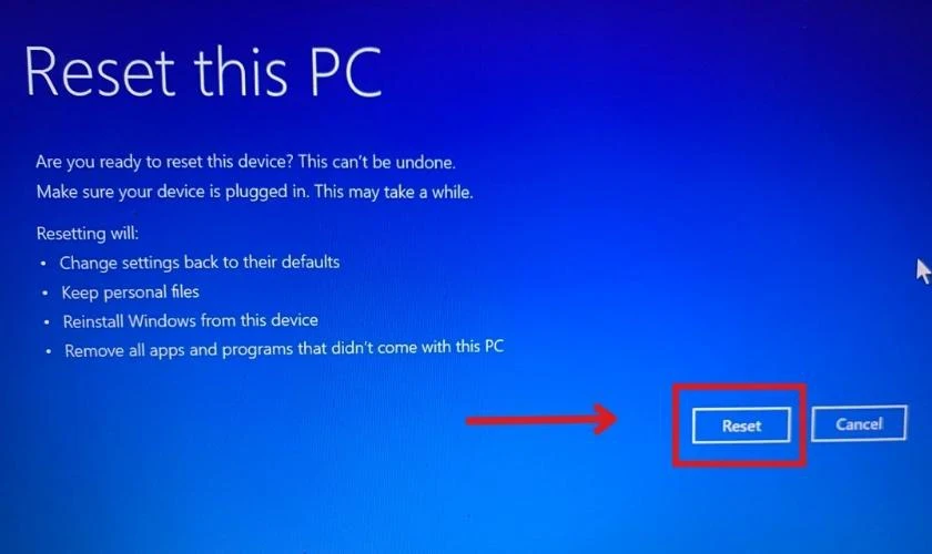 Hướng dẫn cách reset Windows 11 trường hợp khẩn cấp